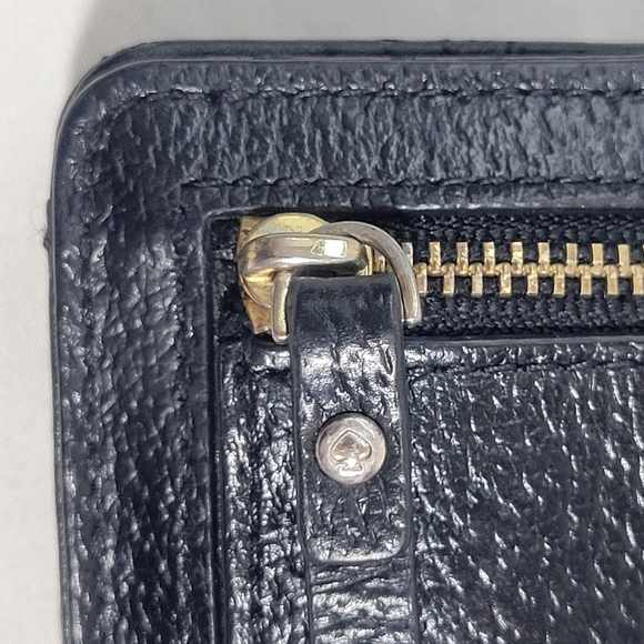 Kate Spade Tellie Wallet, Black Leather & Gold Hardware - Picture 9 of 16
